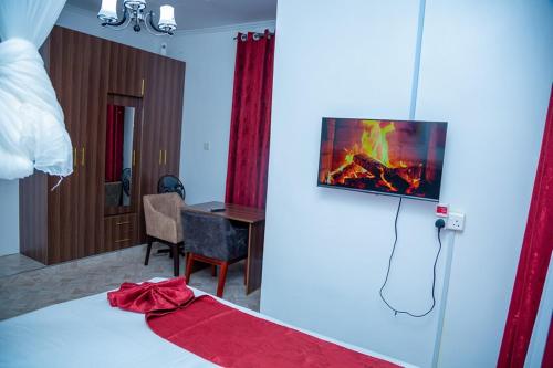 The lit garden place in Kisumu, Kenya