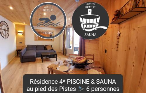 Douillet 33 M Piscine Et Sauna 6 Pers in Huez, France