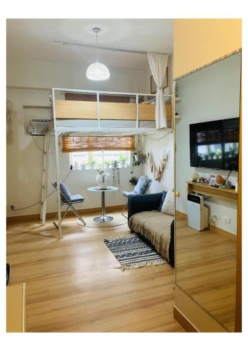 Bohemian Inspired Studio Unit1 at Trees Residences — 4-Star Luxury Hotel in Manila, Philippines