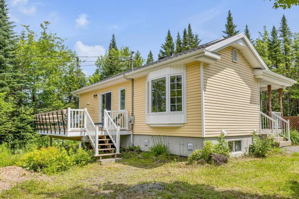 Initial Yellow Lac Beauport in Quebec, Canada