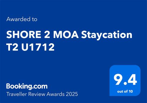 Shore 2 Moa Staycation T2 U1712 — 4-Star Luxury Hotel in Manila, Philippines