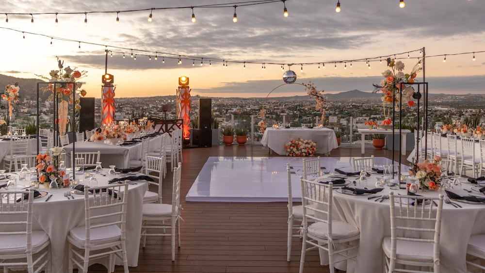 Outdoor wedding area