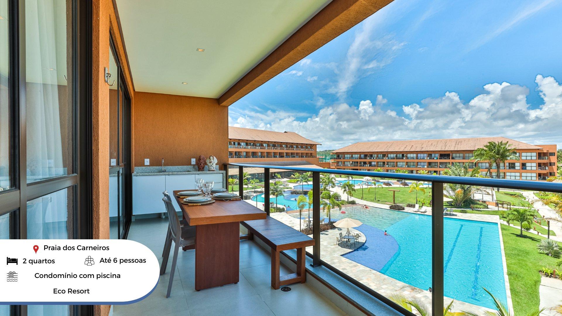Flat com varanda 2qt no Eco Resort in Tamandare, Brasil