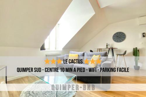 Le Cactus Beau T2 10 Min du Centre a Pied Et Parking Facile in Quimper, France