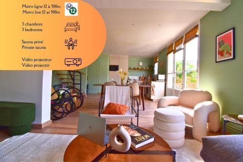 Charme Parisien : Sauna & Jardin in Aubervilliers, France