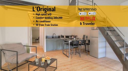 L Original Travelhome Free Wifi 6 Travelers in Villefranche-Sur-Saone, France