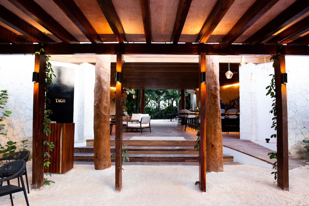 Outdoor banquet area