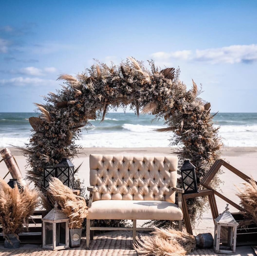 Outdoor wedding area