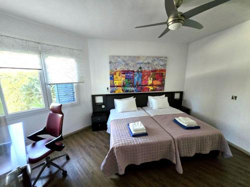 Urban oasis next to the beach in Paphos, Cyprus