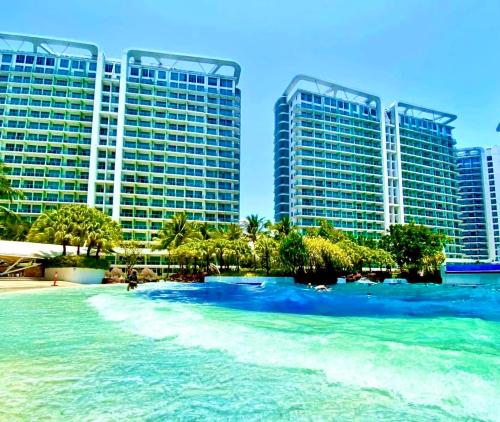 Man made beach waves 19 minutes from NAIA in Manila, Philippines