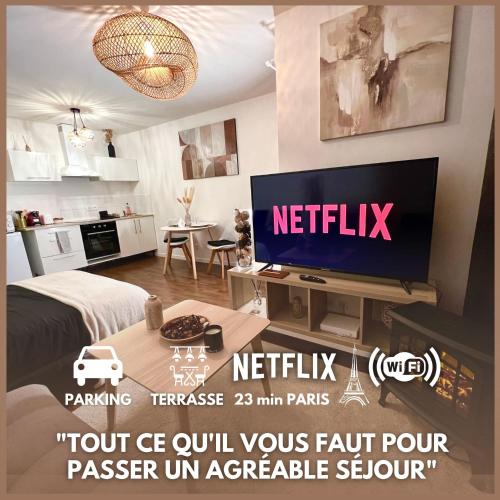 Moonlight Gare a 10min de Paris Wifi Terrasse Parking — hotel in Argenteuil