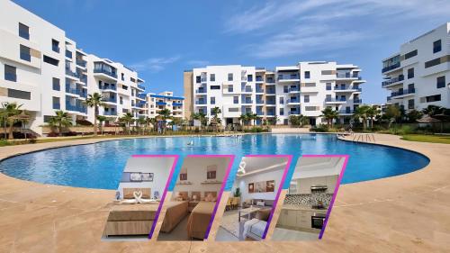Appartement luxueux Piscines Plage 300m Résidence fermée — 4-Star Luxury Hotel in Martil, Morocco