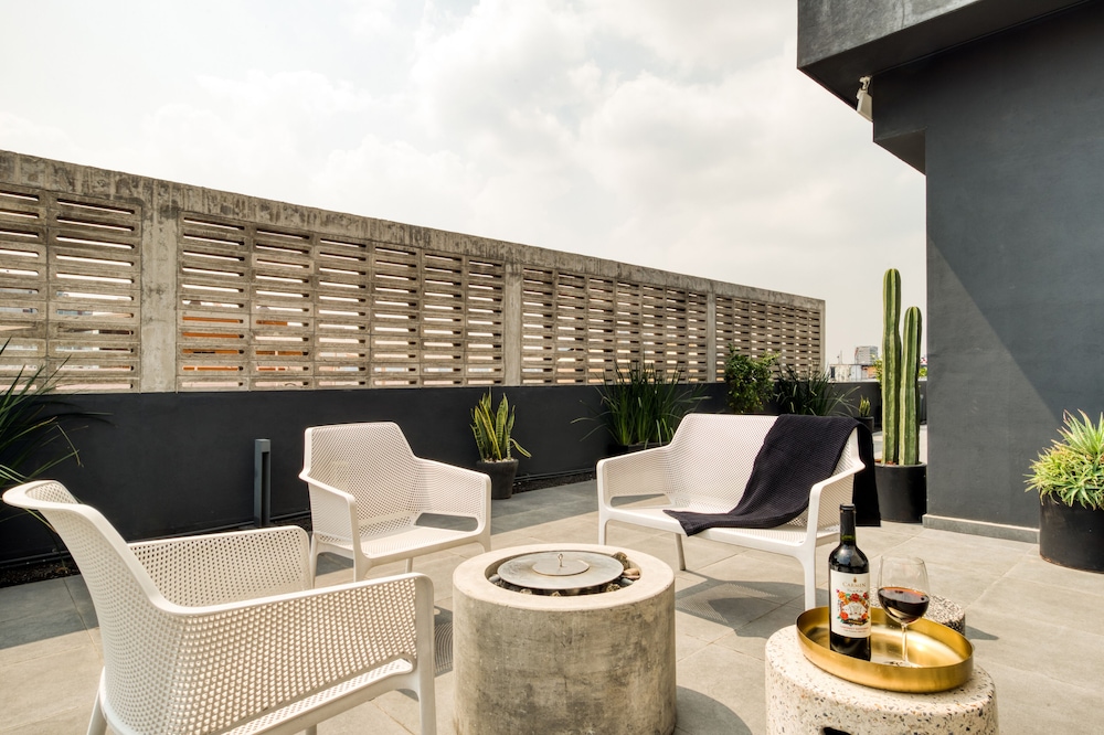 Outdoor banquet area