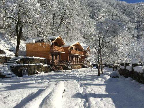 Cottages in mountains