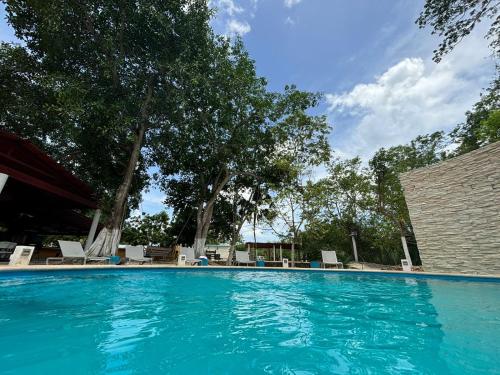 Ranch las chulas Hotel and restaurant in Puerto Morelos, Mexico