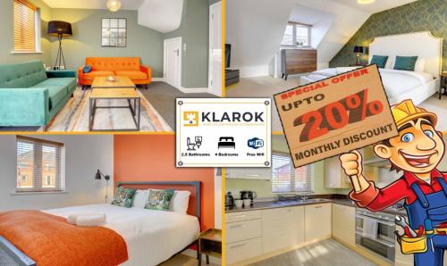 LARGE 4 Bedroom Semi Detached House Sleeps 7 By Klarok Short Lets & Serviced Accommodation — 4-Star Luxury Hotel in Peterborough, United Kingdom