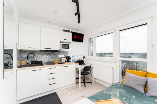 Czarnowiejska Mini Studio with loggia — 4-Star Luxury Hotel in Krakow, Poland