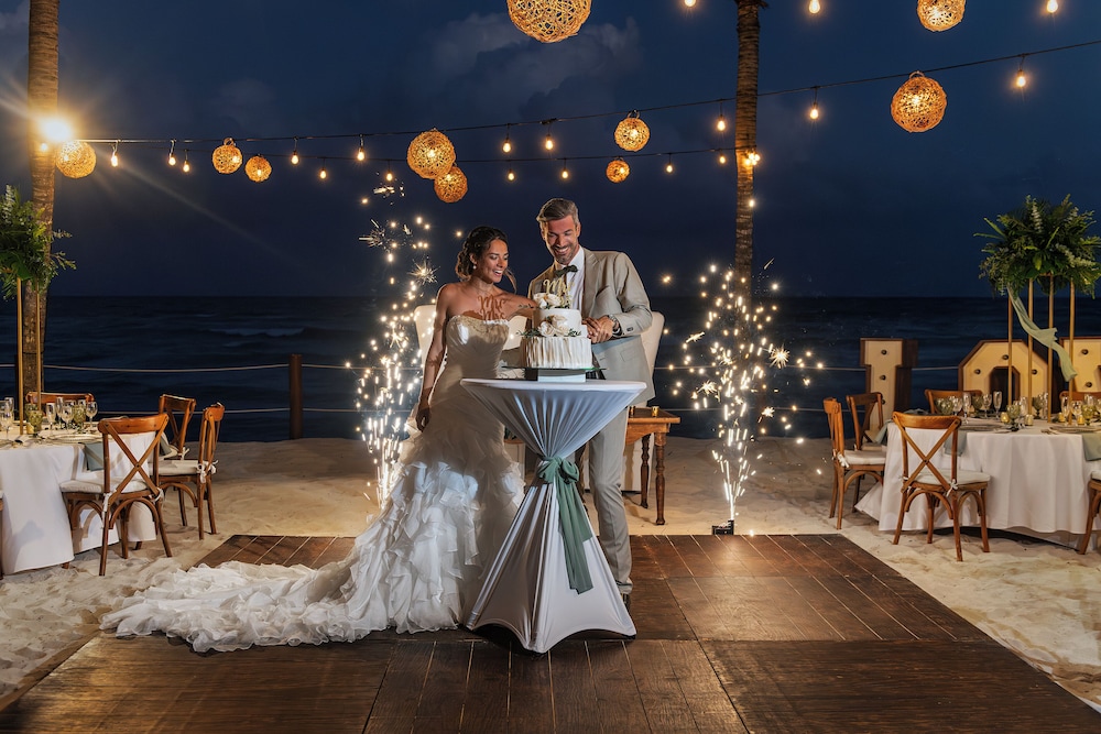 Outdoor wedding area