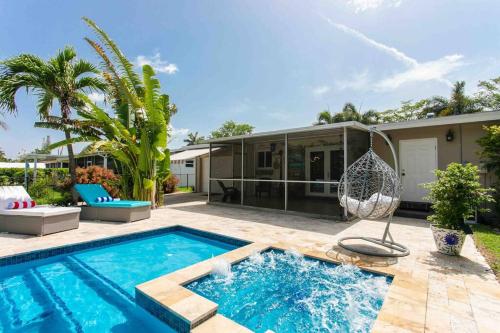 MIAMI Art Villa Heated Saltwater Pool with SPA EV — 4-Star Luxury Hotel in Dania Beach, United States