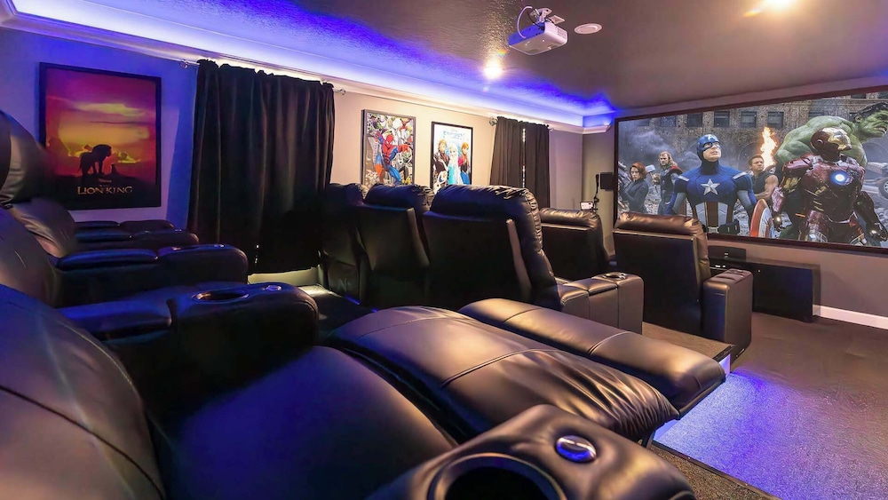 Mickey's Mansion a Luxury Themed Home with Private Pool Arcade and Theater as well as 3 Shared Waterslides 3 Swimming Pools 2 Children's Splash Pads 2 Jacuzzis Hammocks Mini Golf Sand Volleyball and MUCH More — 4-Star Luxury Hotel in Davenport, United States