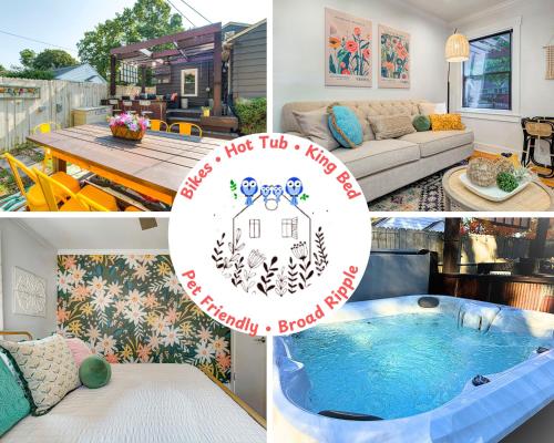 Broad Ripple Getaway Hot Tub King Bed Walk to Shops Bike the Monon — 4-Star Luxury Hotel in Indianapolis, United States