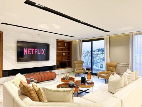 Luxurious 3 Bedroom Penthouse Private Elevator Breathtaking Views — 4-Star Luxury Hotel in Tangier, Morocco