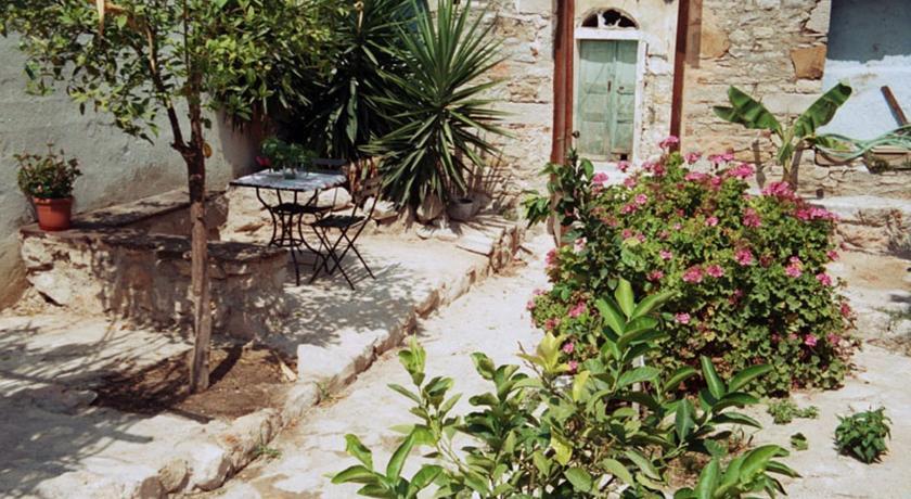 Traditional Tower in the center of kalamoti in Chios, Greece