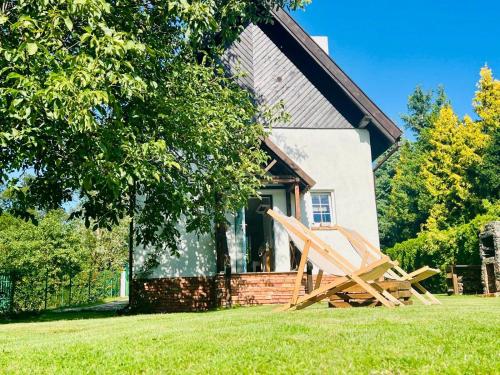 Wakajki domek z balią blisko jeziora i centrum Mikołajek in Mikolajki, Poland