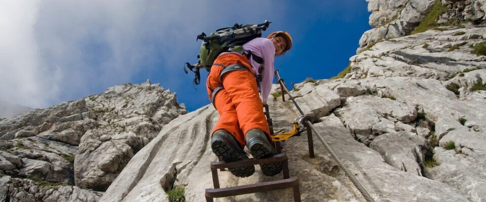 Outdoor rock climbing
