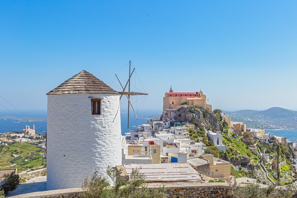 Anemomylos Windmill in Ermoupolis, Greece