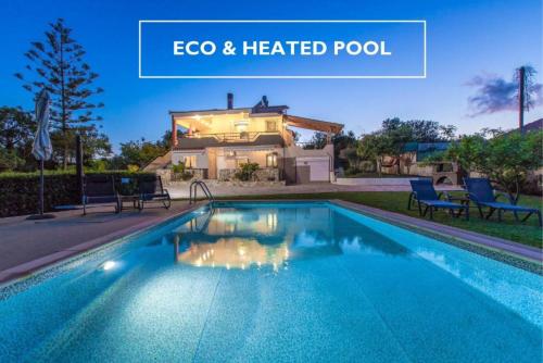 Villa Apella Private Heated Pool — 4-Star Luxury Hotel in Kissamos, Greece
