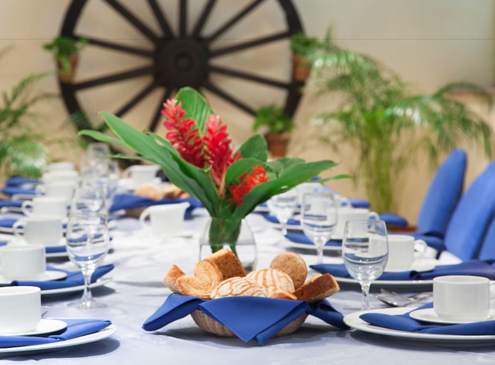 Outdoor banquet area