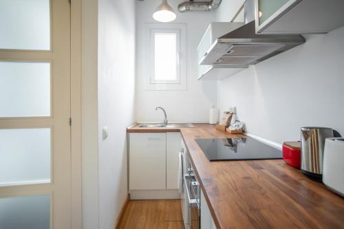 51NO1058 Bright 1bed flat in Poble Sec in Barcelona, Spain