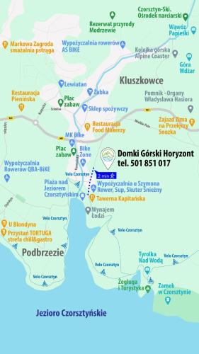 Górski Horyzont domki nad jeziorem z widokiem na Tatry in Kluszkowce, Poland