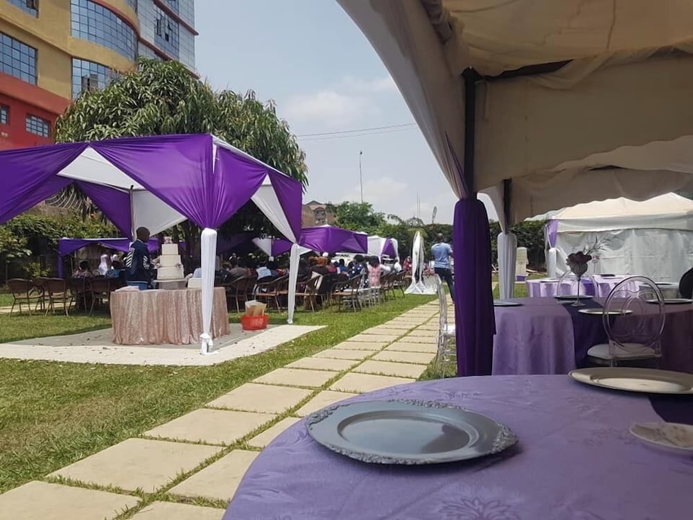 Outdoor banquet area