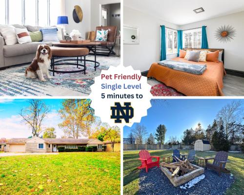 1mi to ND King Beds Easy Parking Pet Friendly Huge Fenced Yard for Games — 4-Star Luxury Hotel in South Bend, United States