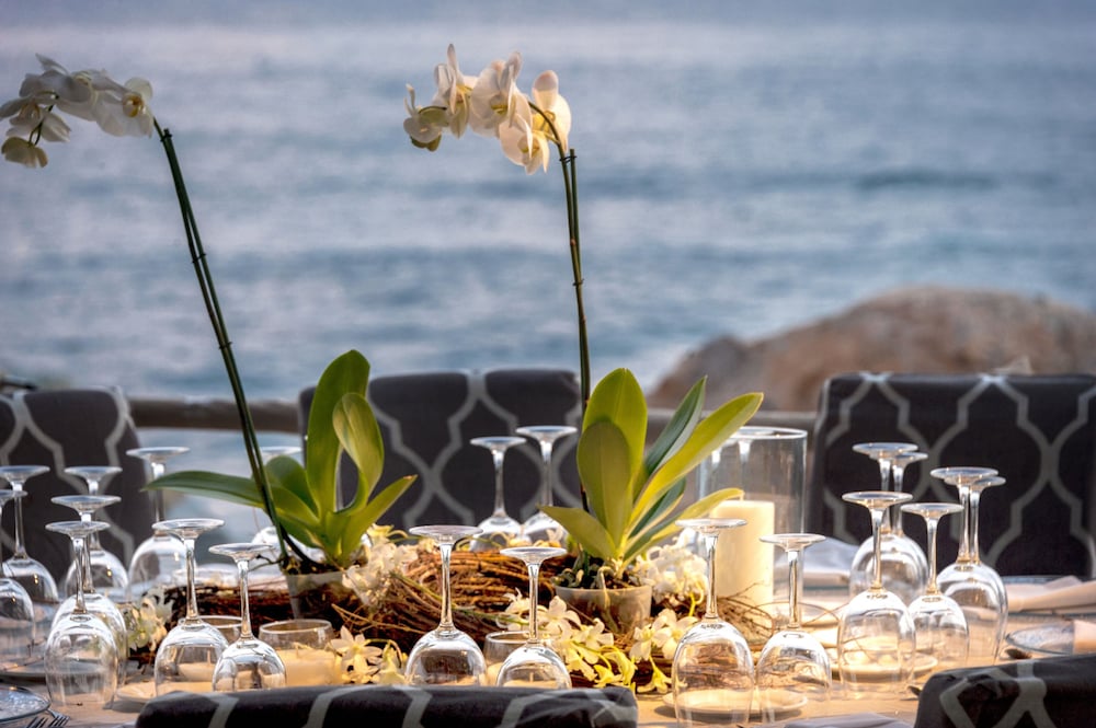 Outdoor wedding area