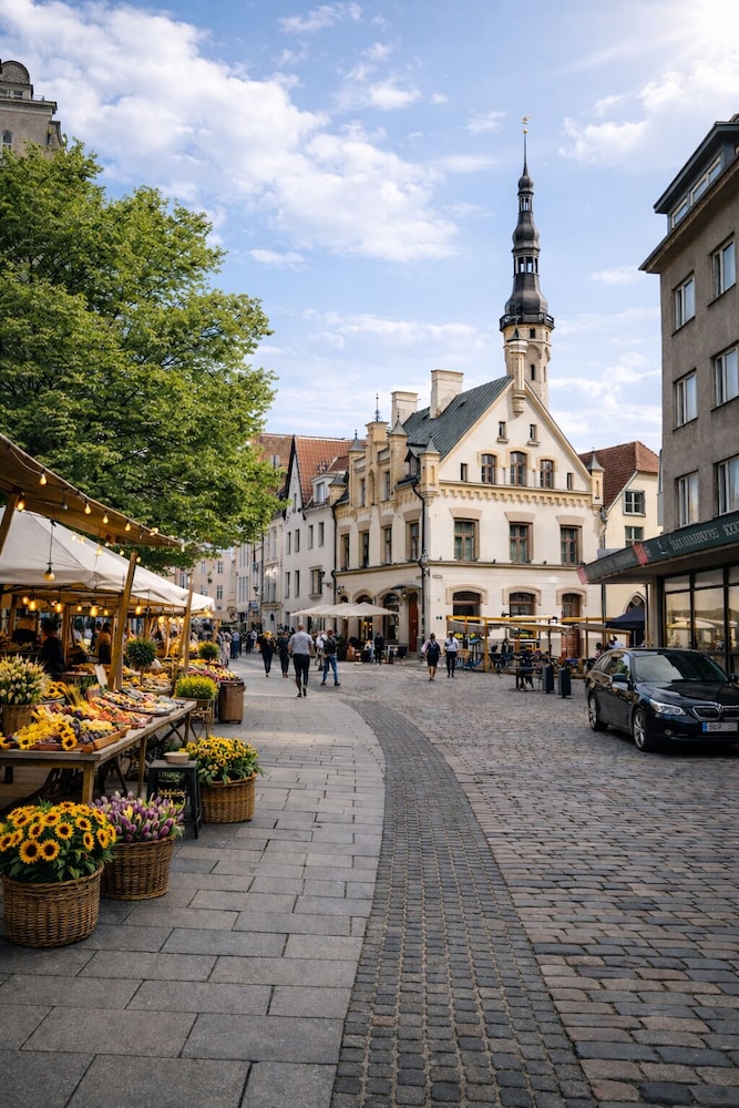 2BR 98m2 apartment in Old Town with View and Free Parking — 4-Star Luxury Hotel in Tallinn, Estonia