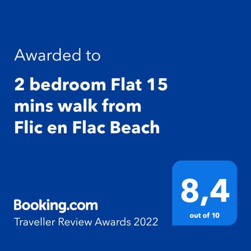 2 bedroom Flat 15 mins walk from Flic en Flac Beach — 4-Star Luxury Hotel in Flic En Flac, Mauritius