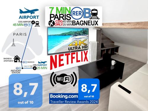 Bagneux Paris Confort Netflix Rer B — hotel in Bagneux