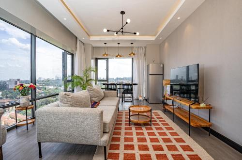 Escada Studio & 2 bedroom Rooftop Lounge & Restaurant Swimming Pool Gym Workspace Wonderiss Properties Westlands Living