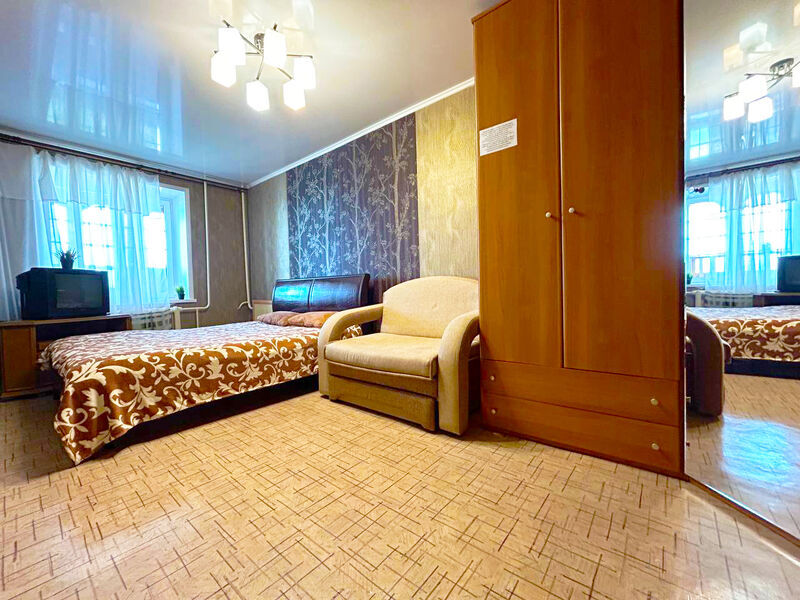 Two pillows on street Torch of Socialism 18 in Balakovo, Russia