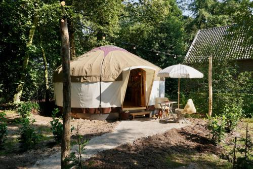 Unieke Yurt in het bos met jacuzzi en sauna — hotel in Erp