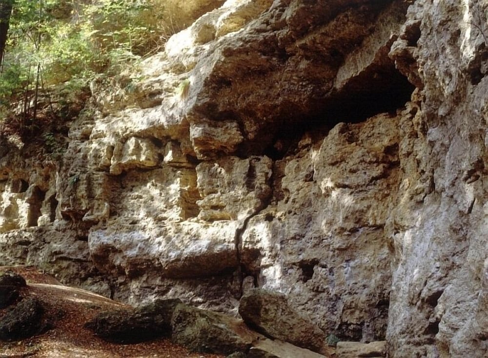 Outdoor rock climbing