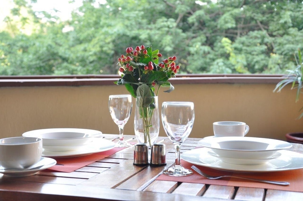 Outdoor banquet area