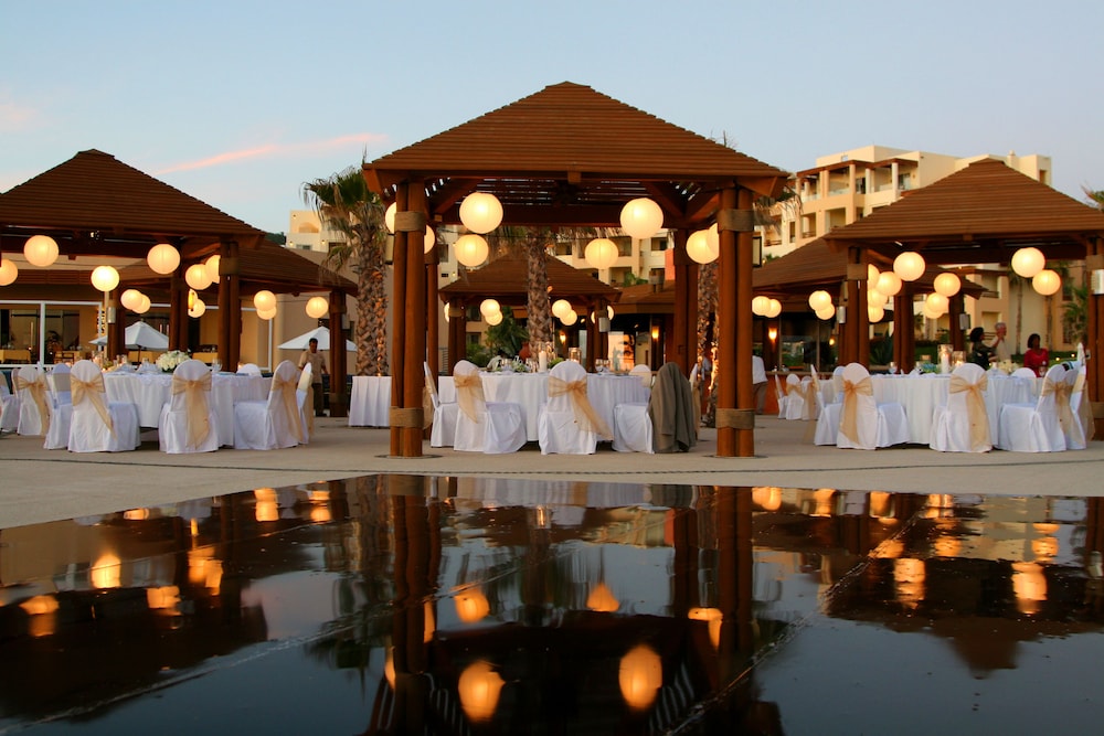 Outdoor banquet area
