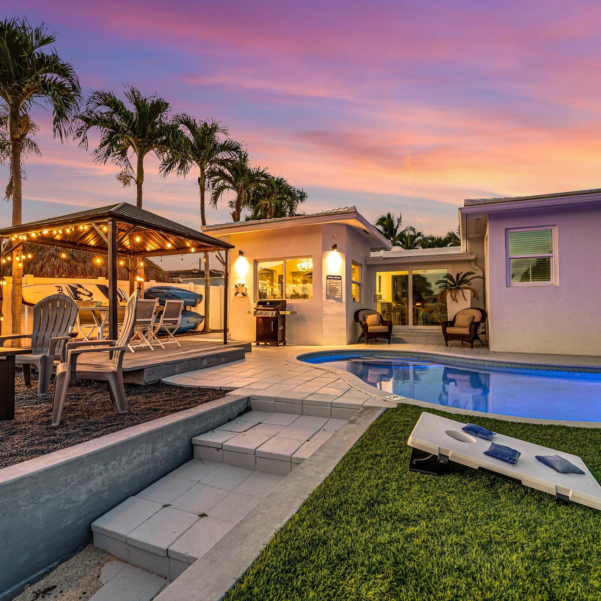 Waterfront Bungalow Heated Pool Pineapple Key — 4-Star Luxury Hotel in Fort Lauderdale, United States