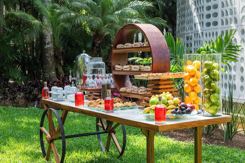 Outdoor banquet area