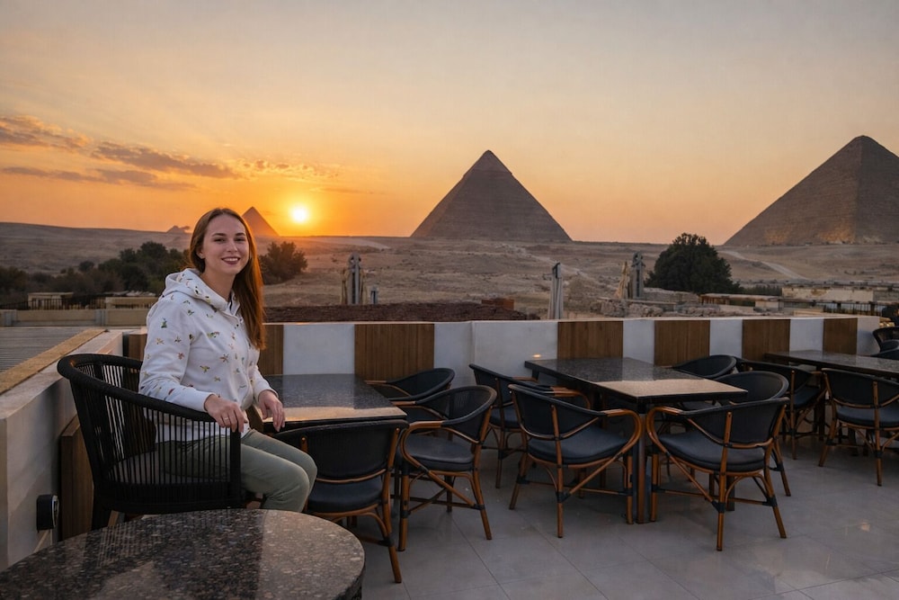 Pyramids Holiday Escape in Unknown City, Egypt