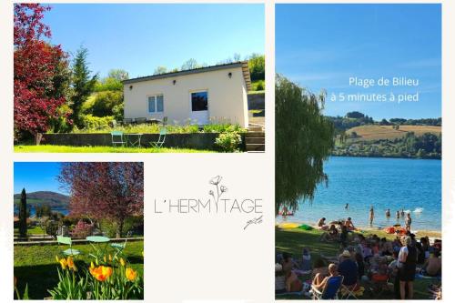 L'HERMITAGE maisonnette lake view beach 5 min walk - last minute hotel in Bilieu